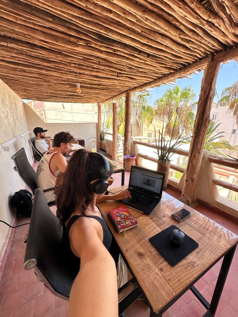 Vida de nômade digital em Marrocos